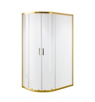 Душевое ограждение Niagara Nova NG-6421-08GOLD (120х80х195) асимметрия,золото,двери раздвижные,стекло прозрачное,1место