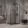 Душевая перегородка Niagara Nova NG-686-10BLACK (100х195) черный матовый,стекло прозрачное,1 место