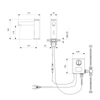 Смеситель для раковины сенсорный Timo Saona 2313/00F хром