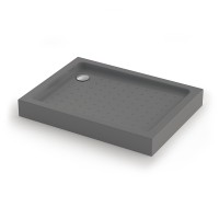 Душевой поддон прямоугольный Veconi Tezeo Acrylic TZ-54GR, 1000x800x150, акрил, серый