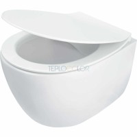 Унитаз, с крышкой, безободковый