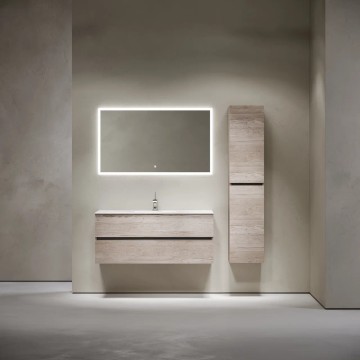 Тумба подвесная SANCOS Urban 1190х450х550, c двумя ящиками оснащенными доводчиками, дуб галифакс натуральный , арт. UR120-1EG