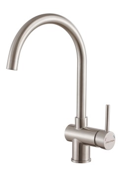 Смеситель для кухни BEND, брашированная сталь, Be212066-BS, Paulmark