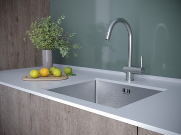 Смеситель для кухни BEND, брашированная сталь, Be212066-BS, Paulmark
