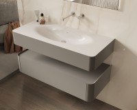 База под раковину Vincea  Caprise 1200 подвесная, 1 выкатной ящик soft close, светло-серый матовый