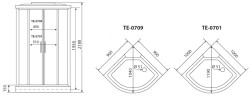 Timo eco TE-0709 душевая кабина 90*90*218