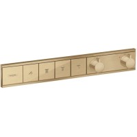 Смеситель Hansgrohe RainSelect для душа, встраиваемый, термостатический, 4 источника, цвет: шлифованная бронза 15382140