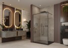 Душевая перегородка Ambassador Walk-in 15031216 (120х200) черный,стекло прозрачное,1 место