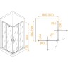 Душевой уголок RGW Passage 90-100 х 90-100 х 195 см PA-038-B квадратный, черный цвет, прозрачное стекло 6 мм, EasyClean (350803899-14)