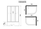 Душевая кабина Niagara Promo P100/80/40L/MT/BK (100х80х195) 4 места