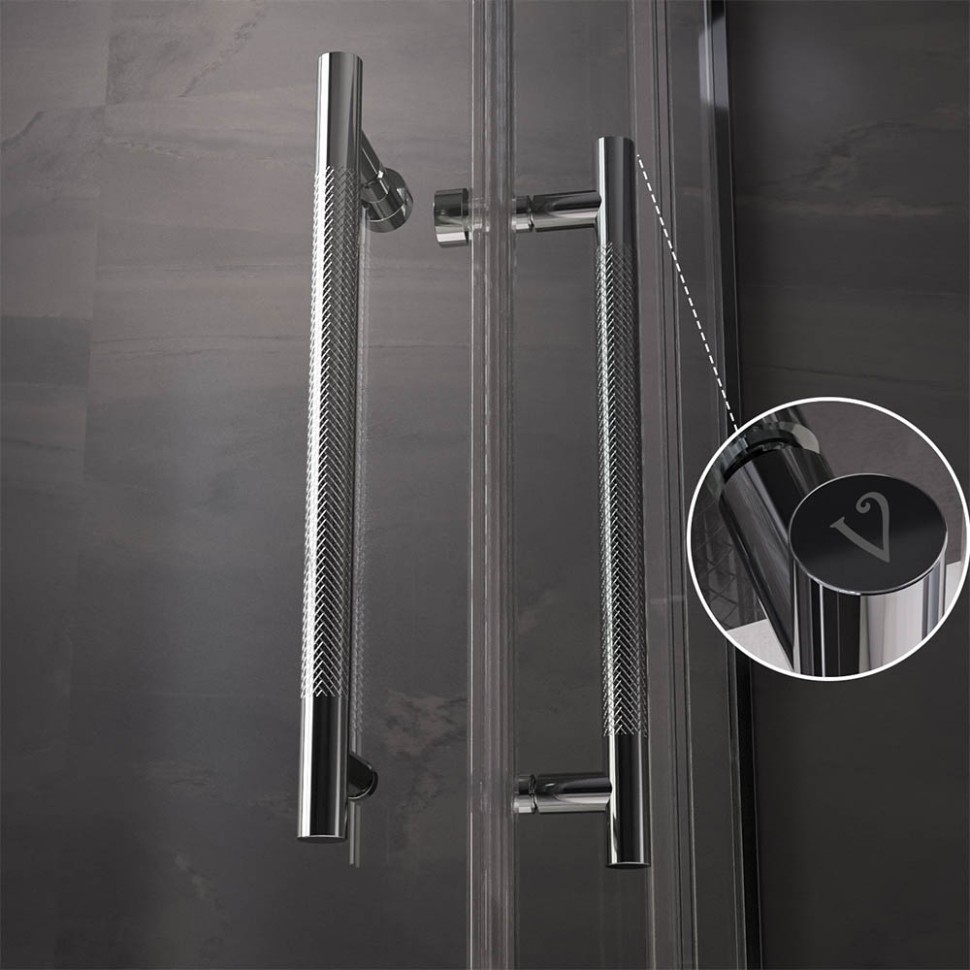 Душевой угол Veconi Premium Trento PTC-20CH, 1000Х900x2000, хром, стекло прозрачное