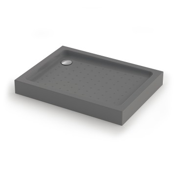 Душевой поддон прямоугольный Veconi Tezeo Acrylic TZ-54GR, 1000x900x150, акрил, серый