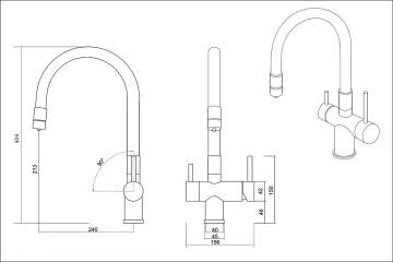 Смеситель EMAR ЕС - 3015 ЕС - 3015 satin