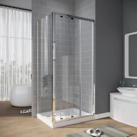 Душевой угол Veconi Rovigo RV-028, 1200х900х1950, хром, прозрачное стекло New