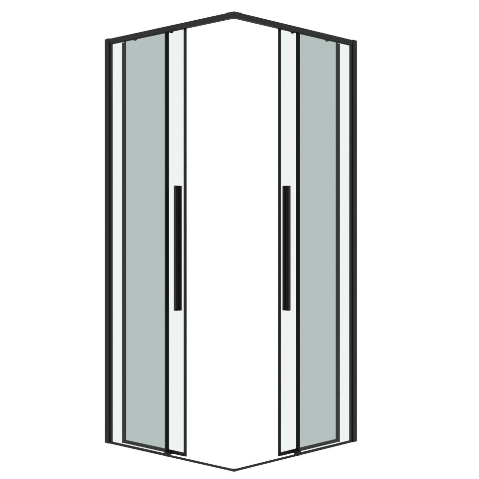 Душевое ограждение Grossman Galaxy 1/2.K33.01.70.21.00-1/2.K33.01.70.21.00 (70х70х195) раздвижная,черный матовый,стекло прозрачное,2 места