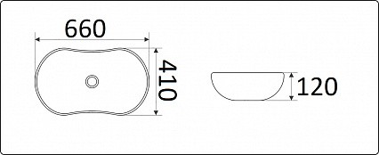 Раковина для ванной CeramaLux 9175МВ