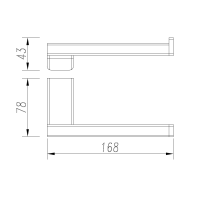 AQM7309BG Tivoli Держатель туалетной бумаги, золото шлифованное