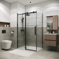 Душевое ограждение Grossman Classic 100.K33.04.120.42.00-200.K33.04.80.42.00 (120х80х195) раздвижная,графит сатин,стекло прозрачное,2 места