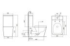Унитаз ABBER Rechteck AC1210TMB компакт черный матовый, безободковый, смыв торнадо