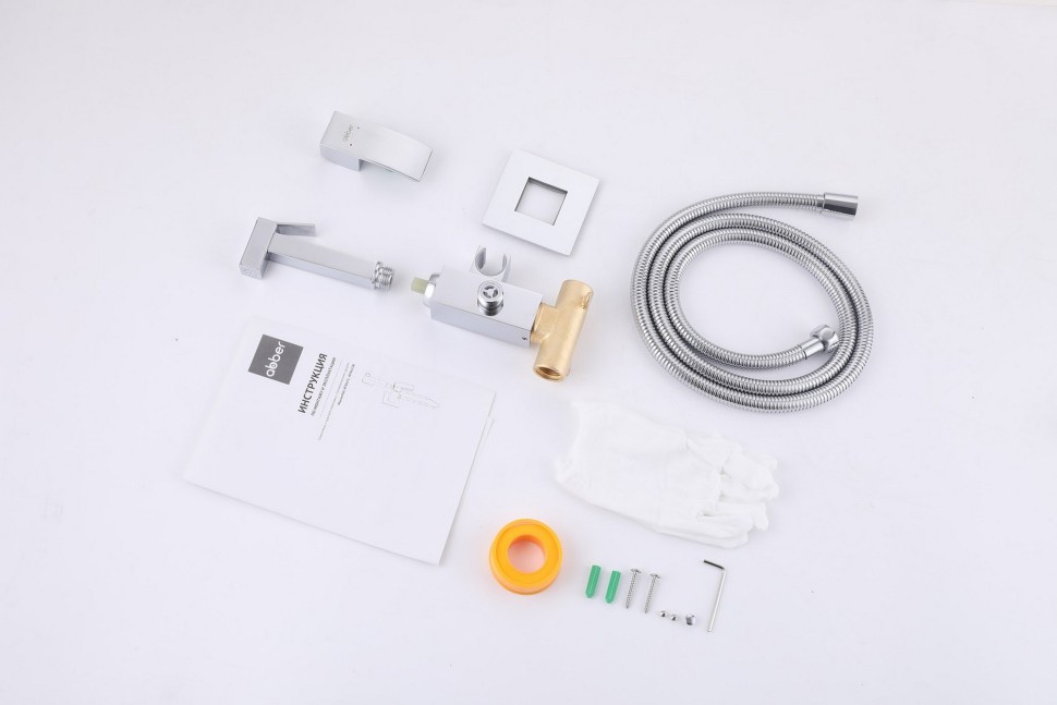 Смеситель ABBER Wasserfall AF8625 с гигиеническим душем, хром