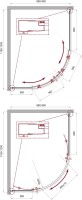 Душевой уголок BelBagno UNO-195-RH-2-120/90-C-Cr