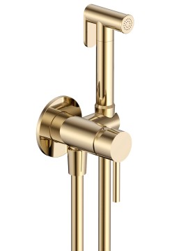 AQM6217BG Siena Готовый комплект гигиенического душа (скрытый монтаж, латунная лейка), Glossy gold