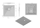 Поддон для душа из искусственного камня VST-4SR9090W, 900*900*25, белый матовый