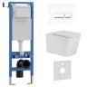 Комплект 3в1 IBERICA BLANCA инсталляция SILENCIO MINI, унитаз TOLEDO ALTO белый, кнопка смыва CRYSTAL-R белый глянцевый (IB.001M.TLA.231.2210)