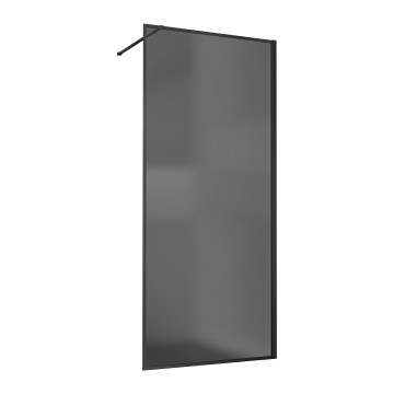 Душевая перегородка Волк-Ин (Walk-In) VSW-1HP100GFB, 1000*2000, черный матовый, стекло матовое тонированное