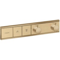 Смеситель Hansgrohe RainSelect для душа, встраиваемый, термостатический, на 2 выход, цвет: шлифованная бронза 15380140