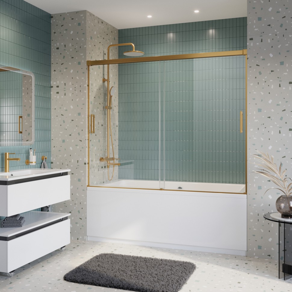 Душевая шторка на ванну CEZARES TANDEM-SOFT-VF-2-180/145-C-BORO-IV