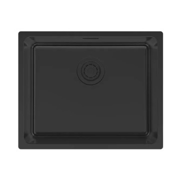 Мойка YUNI 54 UNI, нерж. сталь, YU54-MBN, матовый черный NANO-PVD, 540х440мм, Paulmark