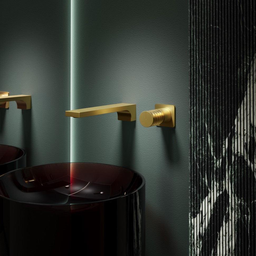 Смеситель для раковины Domus VBFW-5DM01BG встраиваемый, брашированное золото