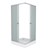 Душевой уголок Niagara Eco NG-008-14Q (80х80х195) низкий поддон(13см),стекло матовое,2 места