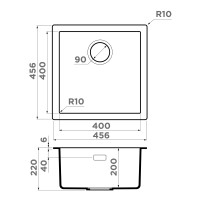 Кухонная мойка Omoikiri Yamakawa 45-U/I-GR Artceramic/leningrad grey