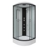 Душевая кабина Niagara Classic NG-6702-14G (100х100х215) средний поддон(26см),черный,стекло прозрачное,4 места