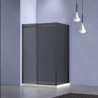 Душевой уголок Como-N VSR-4CN9015CGB, 1500*900, черный, стекло тонированное