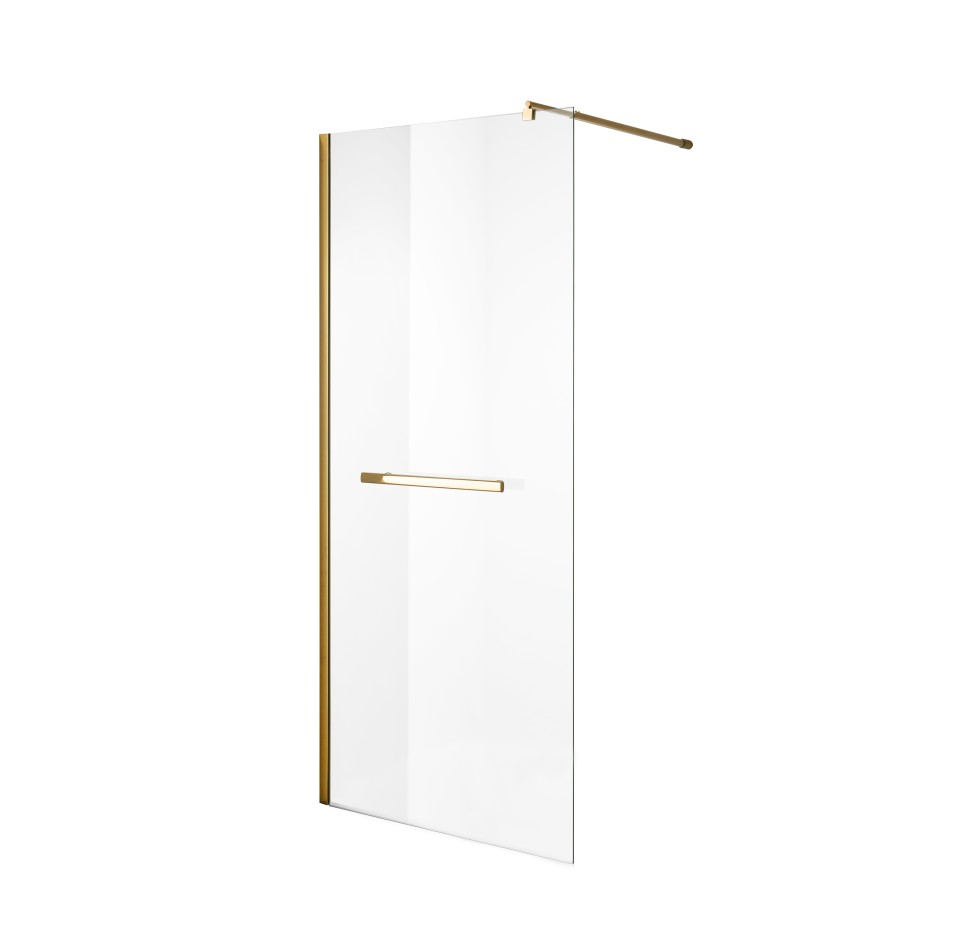 Душевая перегородка Niagara Nova NG-641-10GOLD (100х195) золото,стекло прозрачное,1 место