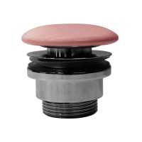 Донный клапан клик-клак GSI SPARES PCS24 для раковин/биде с переливом, цвет розовый матовый Blush