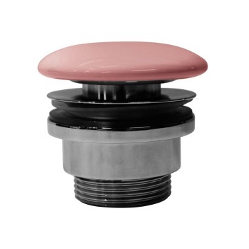 Донный клапан клик-клак GSI SPARES PCS24 для раковин/биде с переливом, цвет розовый матовый Blush