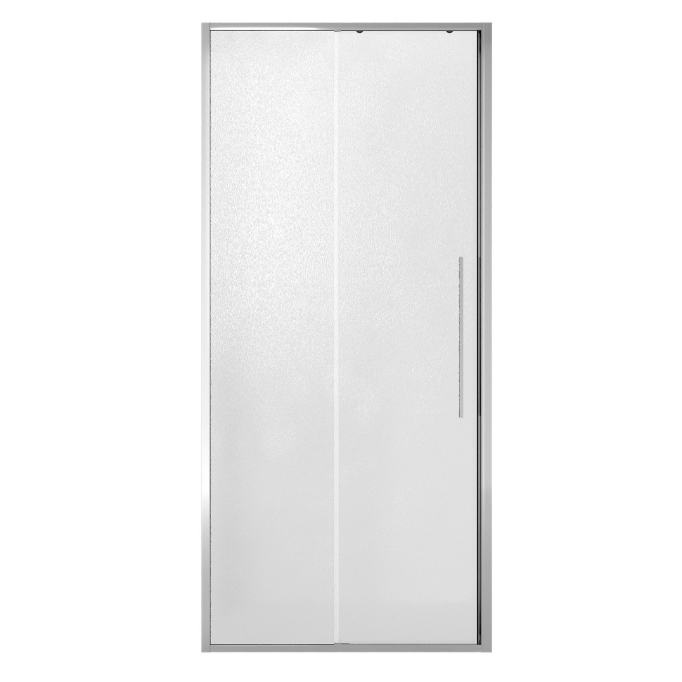 Дверь в нишу Niagara Nova NG-65-10CH (100х195) хром,стекло шиншилла,дверь раздвижная,1 место