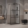 Душевая перегородка Niagara Nova NG-688-90BLACK (90х195) черный матовый,стекло прозрачное,1 место