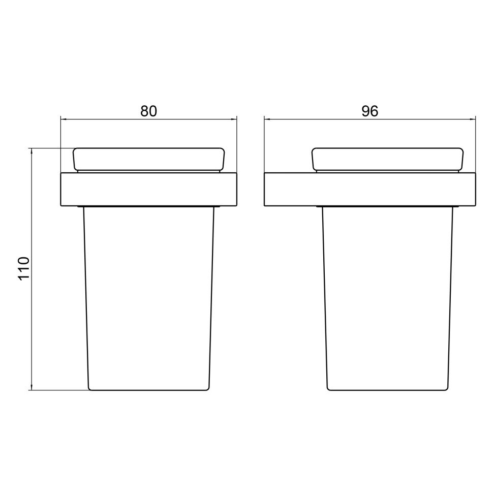 Стакан для зубных щеток Timo Petruma 15233/00 хром