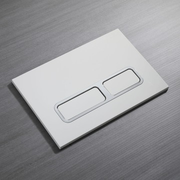 Кнопка смыва Veconi FLUSH V13, FLV13-WC, 240х162х7, пластик, белый глянец кайма - хром глянец