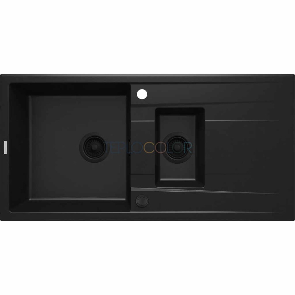 Гранитная мойка, 1.5-чаши с осушкой