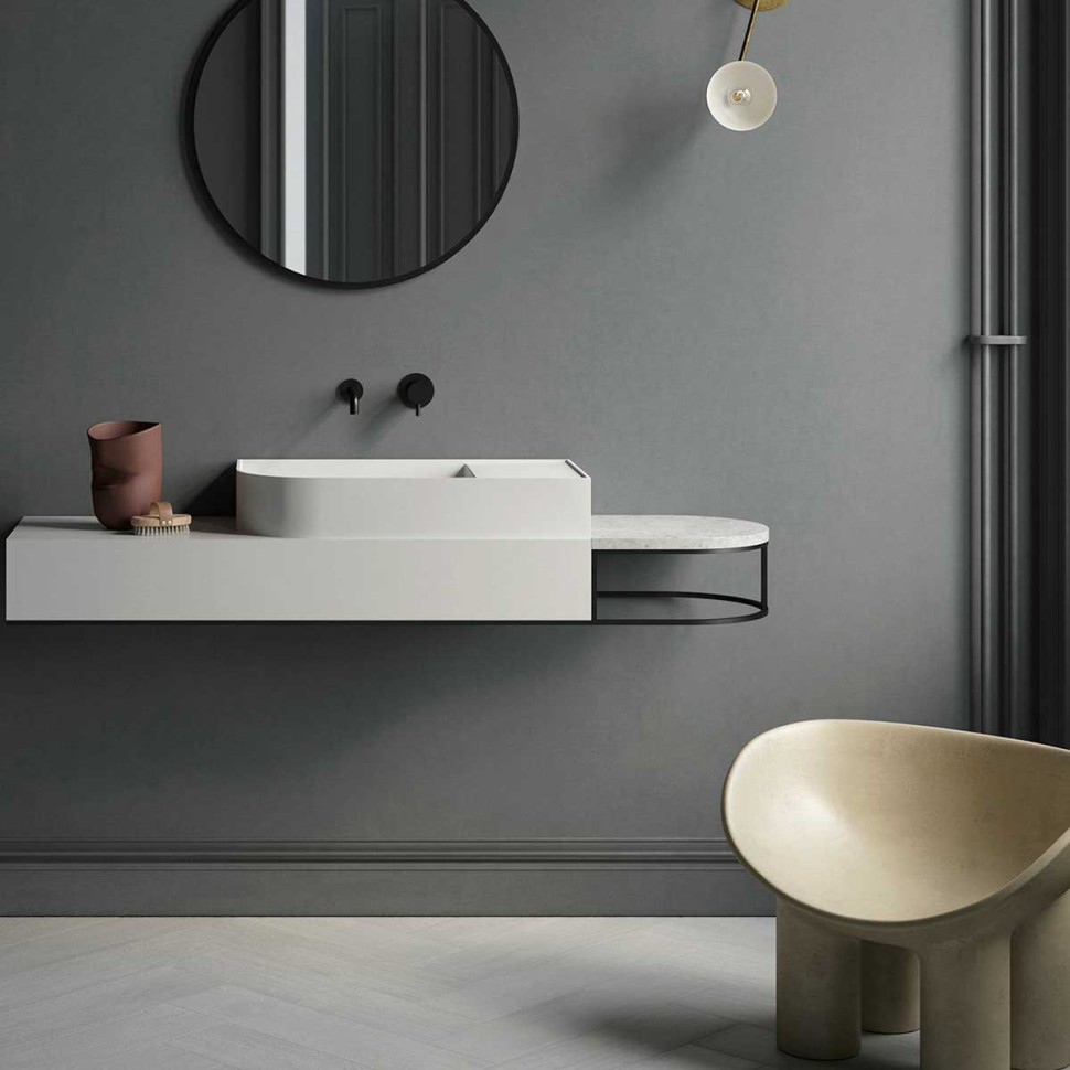 Смеситель для раковины Дизаер (Desire) VBFW-1D1MB встраиваемый однорычажный, черный