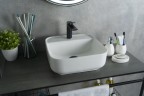 Раковина Gid N9044 51165 накладная белая 38.5x38.5x14