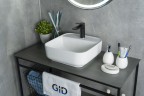 Раковина Gid N9044 51165 накладная белая 38.5x38.5x14