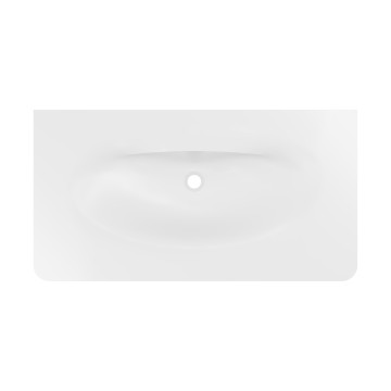 Раковина Каприз (Caprise) VCB-4CA100MWLG, Corian, цвет белый матовый + светло-серый матовый