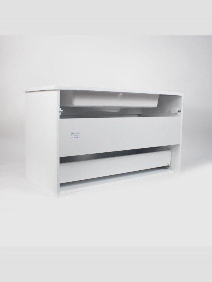 Тумба под раковину для ванной подвесная Uperwood Modul 95х44,4х55 см, белаяатовая